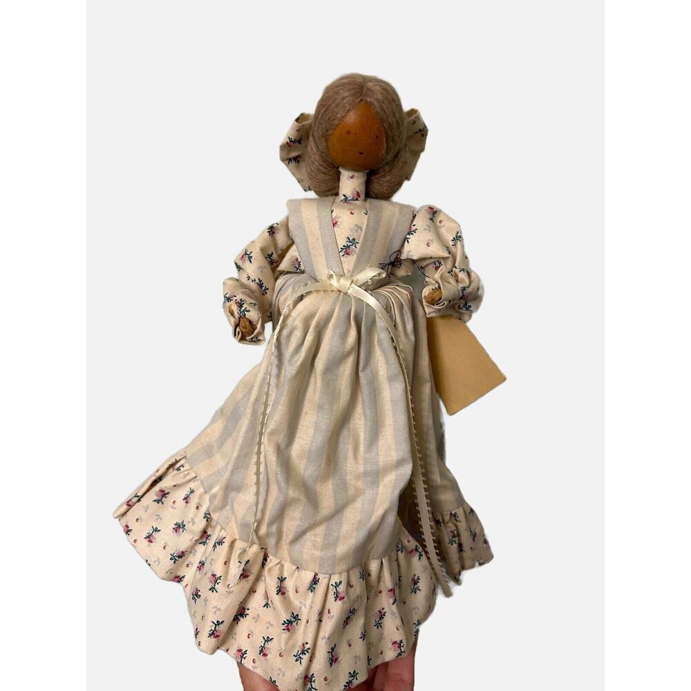 VINTAGE E. KRAUSS PINE BARONESS INC. WOOD DOWEL Amish Made DOLL Emma 12”